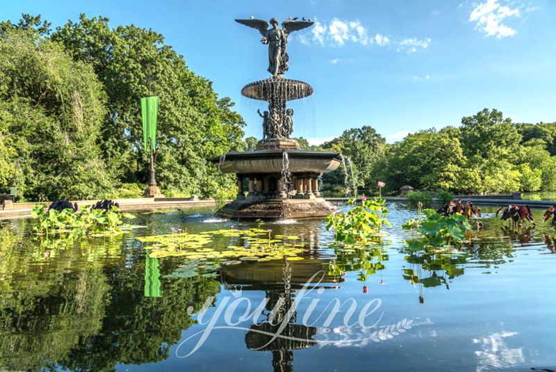 Bronze Water Fountain Angel Statue Large Hotel Decoration BOKK-858 - Bronze Angel Sculpture - 3