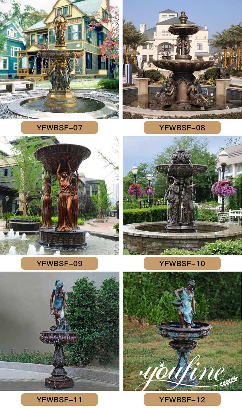 Bronze Water Fountain Angel Statue Large Hotel Decoration BOKK-858 - Bronze Angel Sculpture - 5