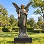 Bronze Guardian Angel Sculpture for lawn