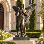 Bronze Guardian Angel Sculpture for villa