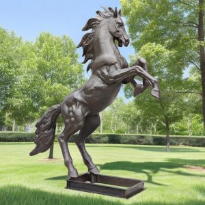 Outdoor Bronze Black Horse Sculpture with Cheap Price BOKK-827