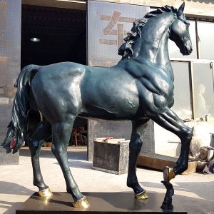 Hot cast bronze standing horse sculpture design for sale BOKK-76