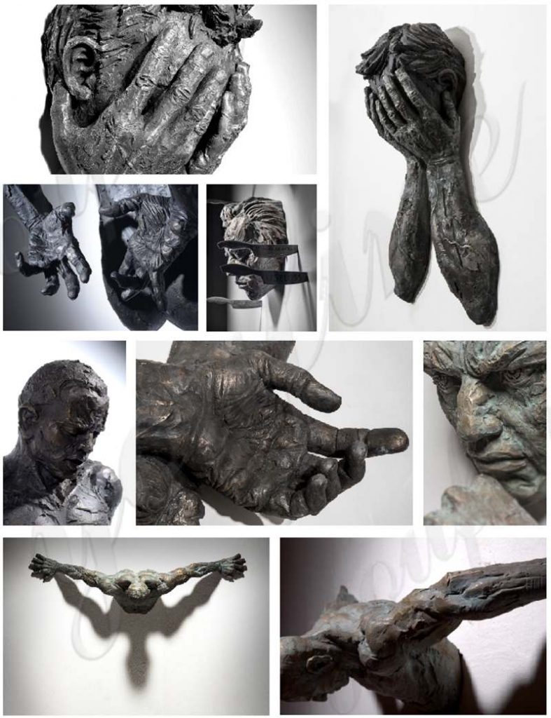 Casting Bronze Matteo Pugliese Sculpture That Emerge from Walls - YouFine News - 5