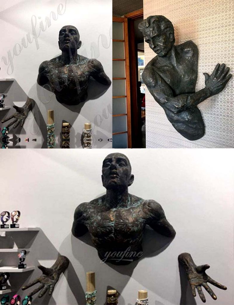 Casting Bronze Matteo Pugliese Sculpture That Emerge from Walls - YouFine News - 3