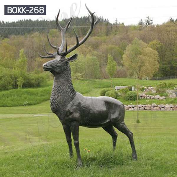 Buy Antique Bronze Stag Statue for Lawn Ornament Online