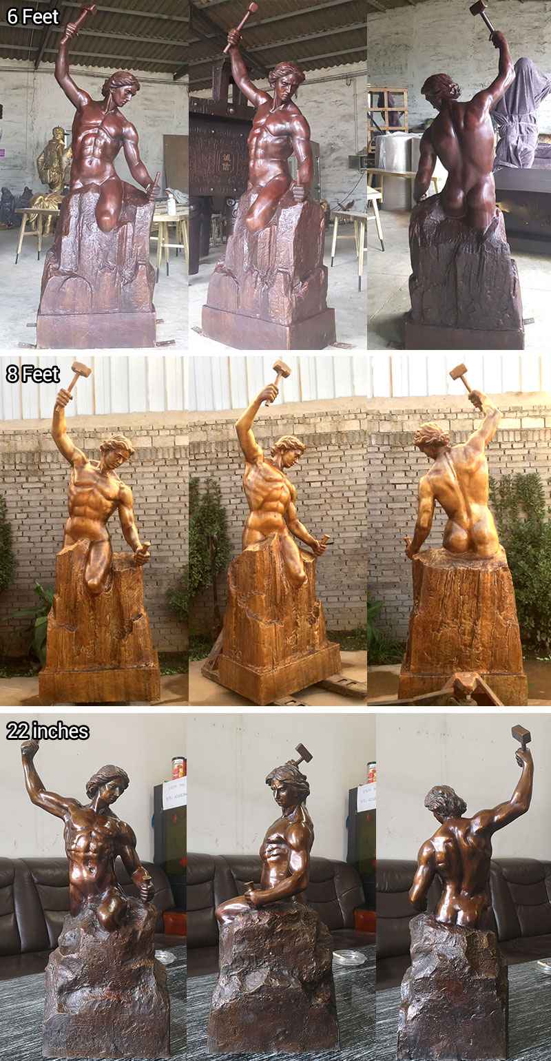 Casting bronze sculpture self made man statue BOKK-82 - Bronze Classical Sculpture - 2