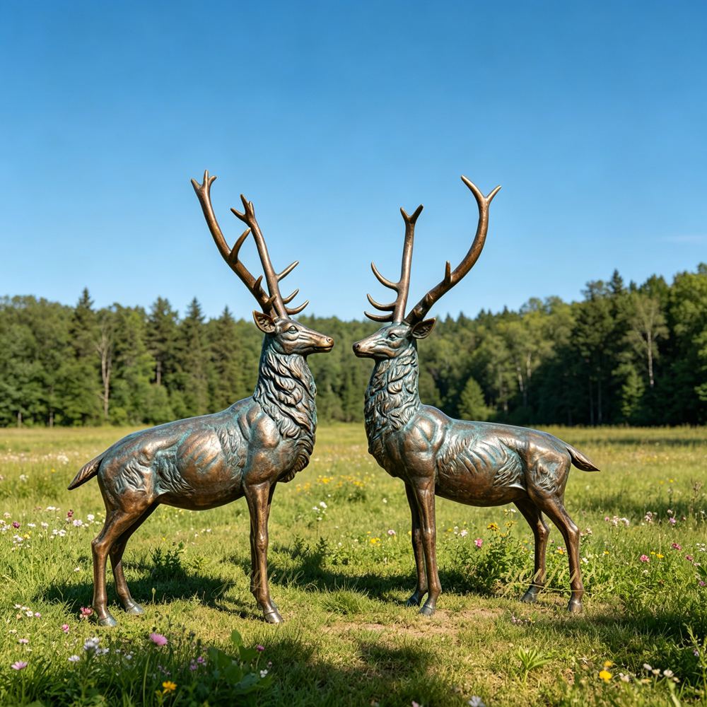 Majestic Whitetail Buck Statue
