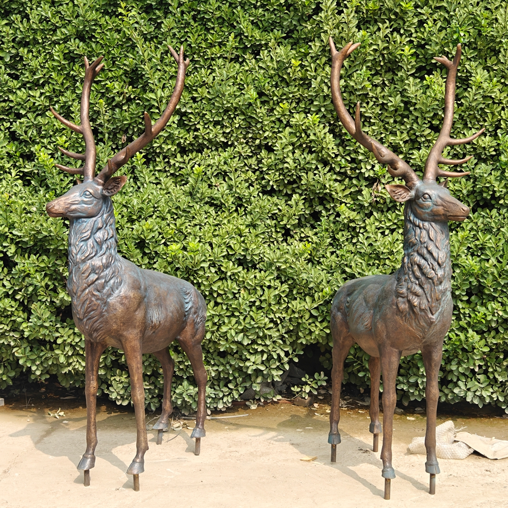 Majestic bronze Buck statue factory supplier