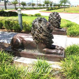 High-Quality Bronze Lion Statue for Front Porch Supplier BOKK-652