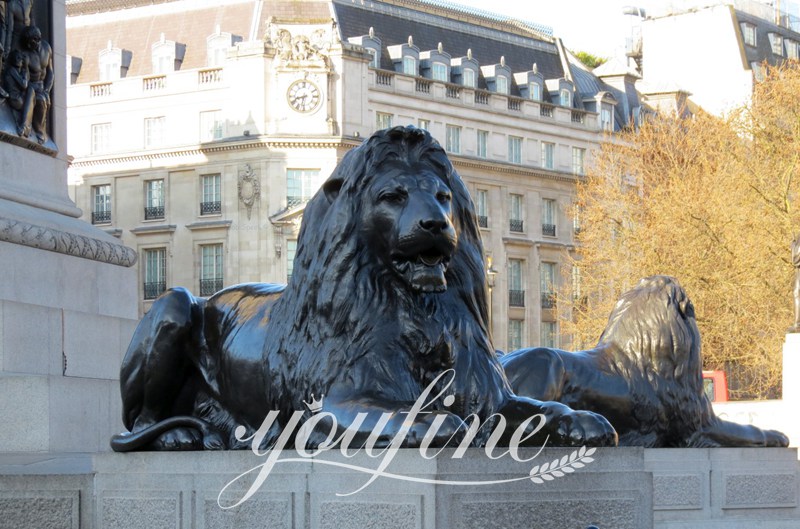 bronze lion statues outdoor-YouFine Sculpture