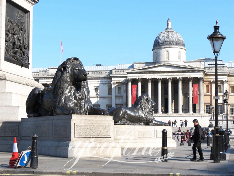 High-Quality Bronze Lion Statue for Front Porch Supplier BOKK-652 - Bronze Animal Sculpture - 33