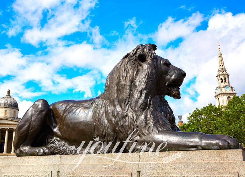 High-Quality Bronze Lion Statue for Front Porch Supplier BOKK-652 - Bronze Animal Sculpture - 26