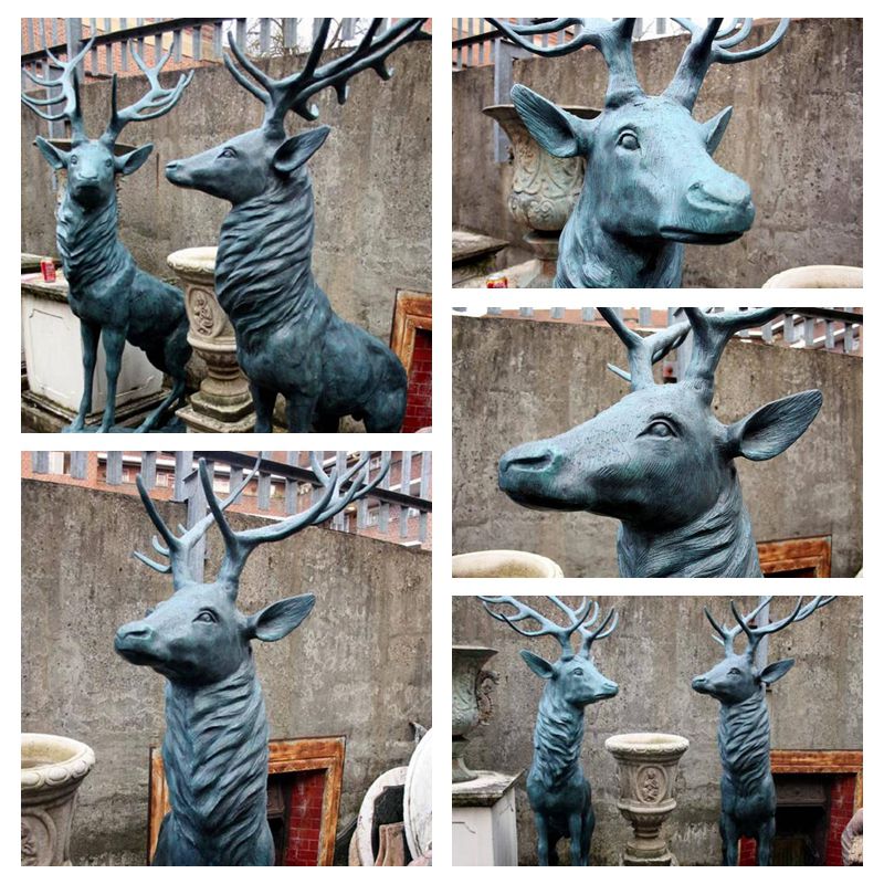 Cast bronze life size reindeer statues supplier - Bronze Animal Sculpture - 1