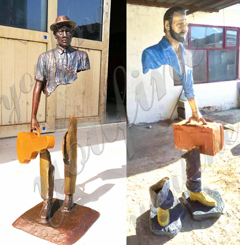 Life size bronze famous bruno catalano sculptures for sale BOKK-62 - Abstract Bronze Sculpture - 3
