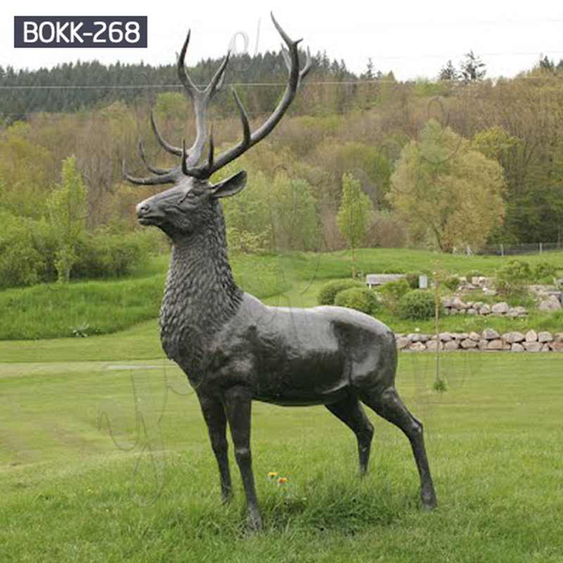 life size brass deer statue antique bronze stag statue