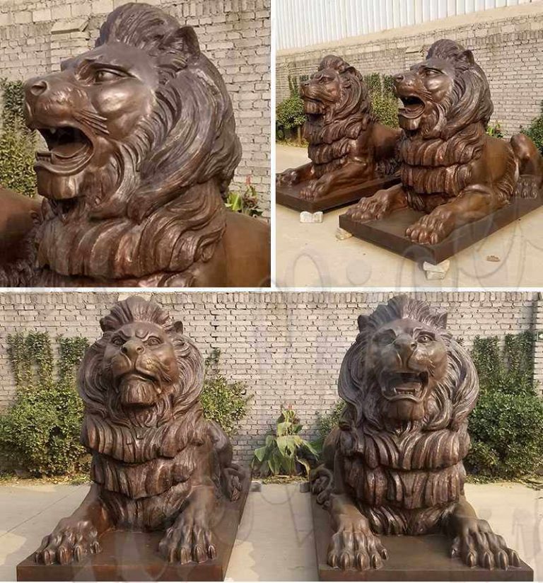 Bronze Lion Statue for Front Porch You Fine Bronze Sculpture
