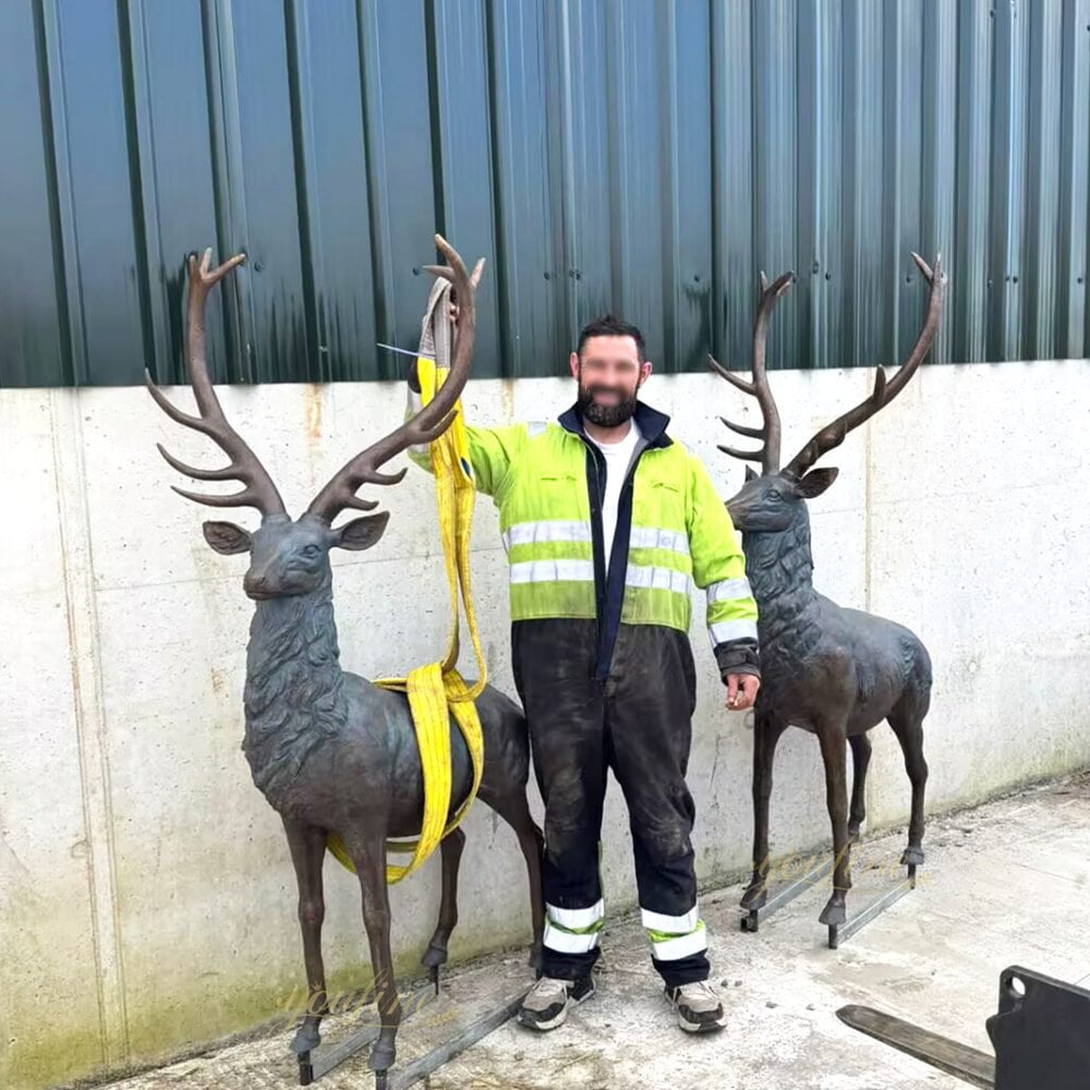 Majestic pair Bronze Whitetail Buck Statue feedback