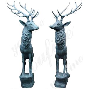 Cast bronze life size reindeer statues supplier