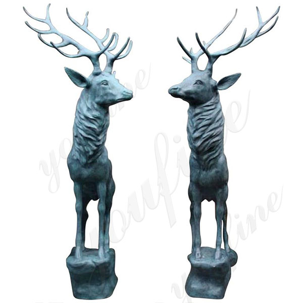 life size bronze reindeer statue