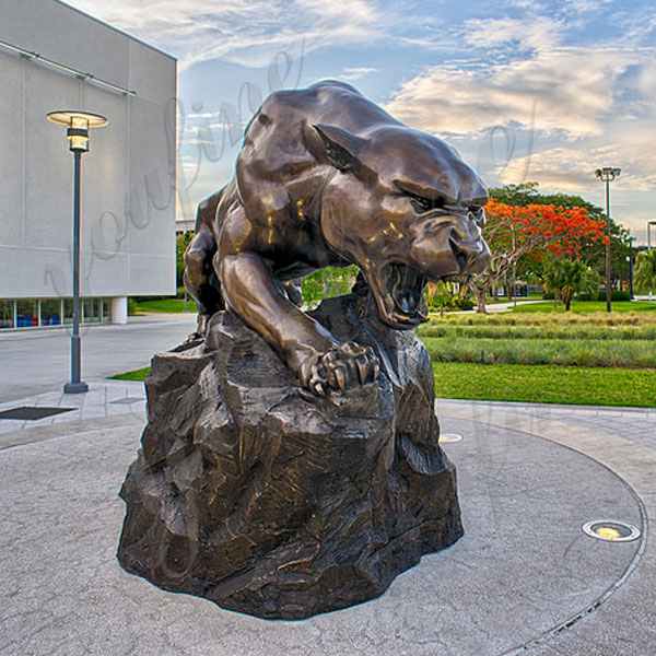 Good Price Large Outdoor Leopard Bronze Statue on Stock