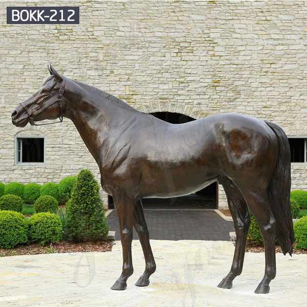 Life Size Antique Bronze Arabian Horse Statue for Sale