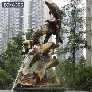 Outdoor Antique Bronze Dolphin Fountain Sculpture for Sale BOKK-395