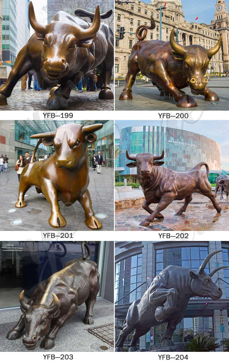 Outdoor Large Bronze Wall Street Bull Statue for Sale BOKK-529 - Bronze Animal Sculpture - 5