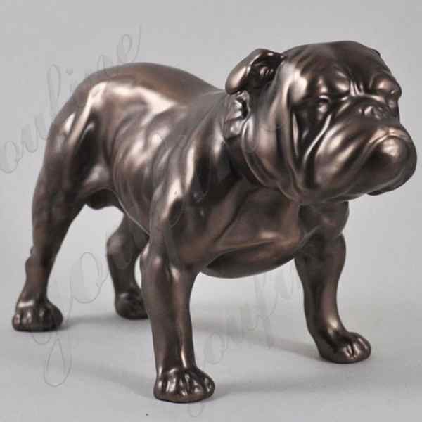 Life Size Antique Bronze Bulldog Statue Lawn Ornament Supplier BOKK-487 - Bronze Animal Sculpture - 1