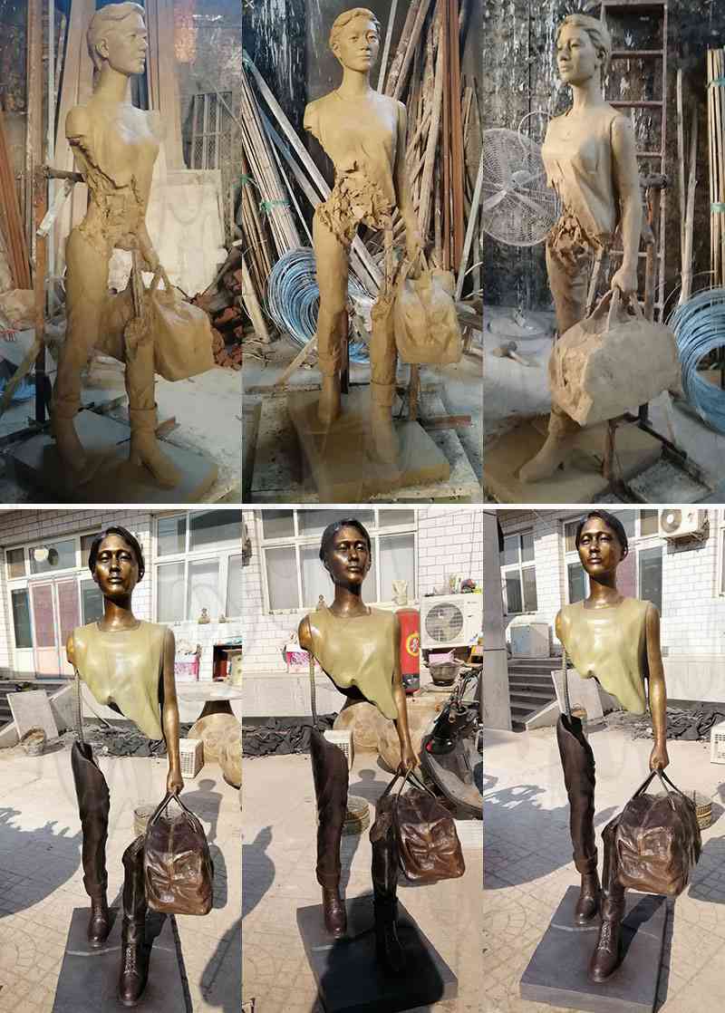 Life Size Bronze Bruno Catalano Traveler Statue for Sale BOKK-590 - Abstract Bronze Sculpture - 5