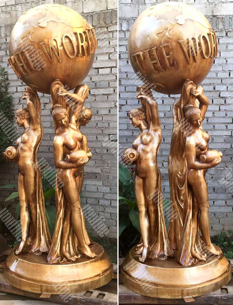 Famous the World is Yours Bronze Statue for Sale BOKK-583 - Bronze Classical Sculpture - 3