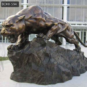 Good Price Large Outdoor Leopard Bronze Statue on Stock BOKK-594