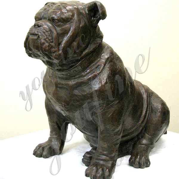 outdoor bronze bulldog statue for sale