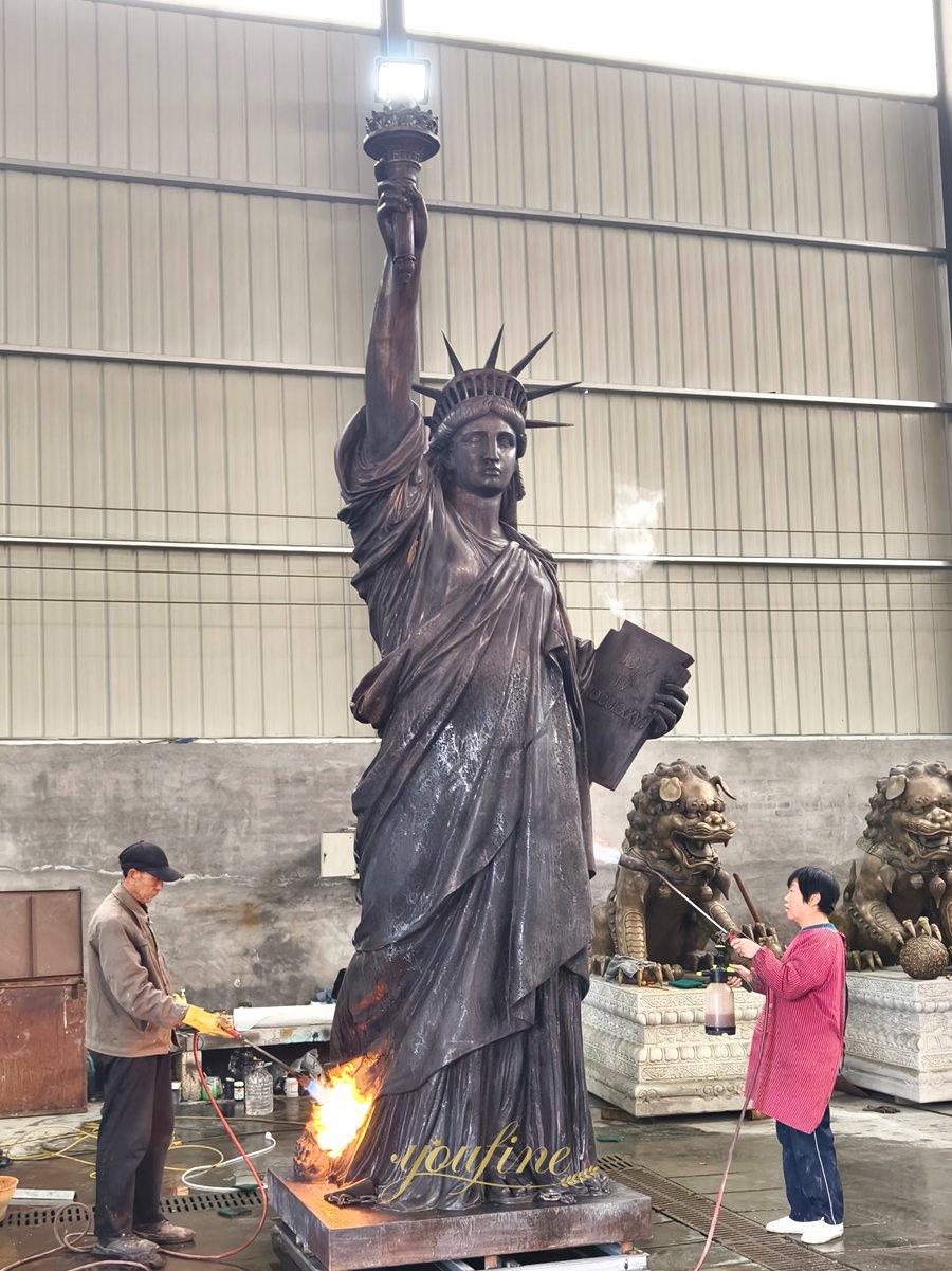Bronze Statue of Liberty Replica BOKK-471 - Bronze Famous Sculpture - 12