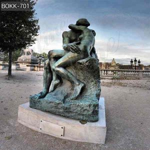 Casting Auguste Rodin’s Bronze the Kiss Statue Replica for Sale BOKK-701