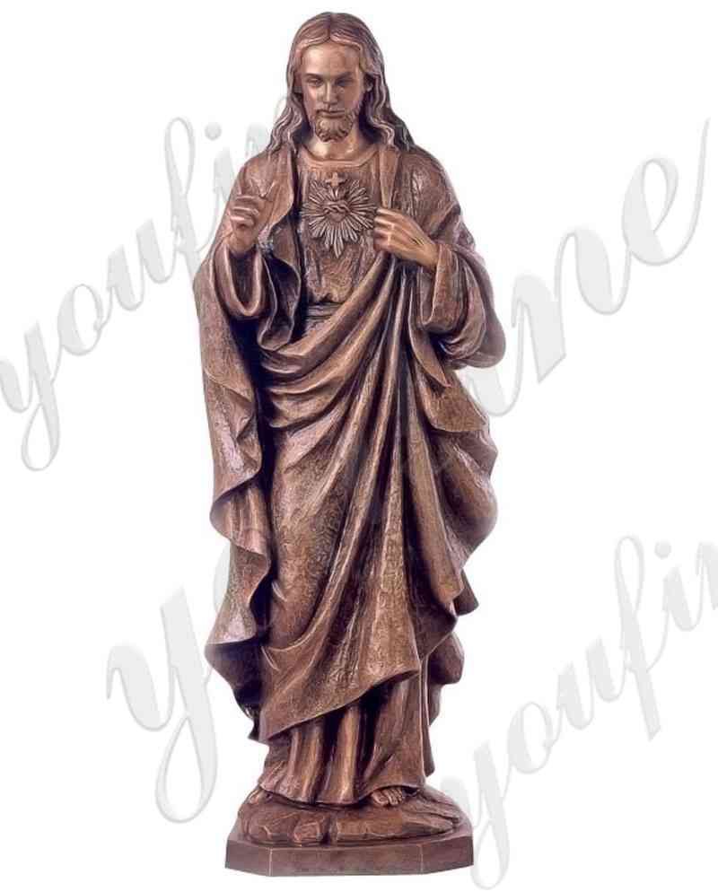 Casting Bronze Large Outdoor Jesus Statue for Church Decor