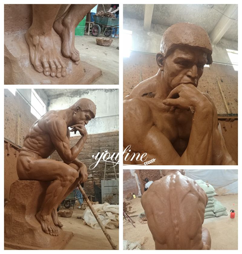 Custom Bronze Thinker Man Statue Replica for Sale BOKK-07 - Bronze Rodin Sculpture - 2