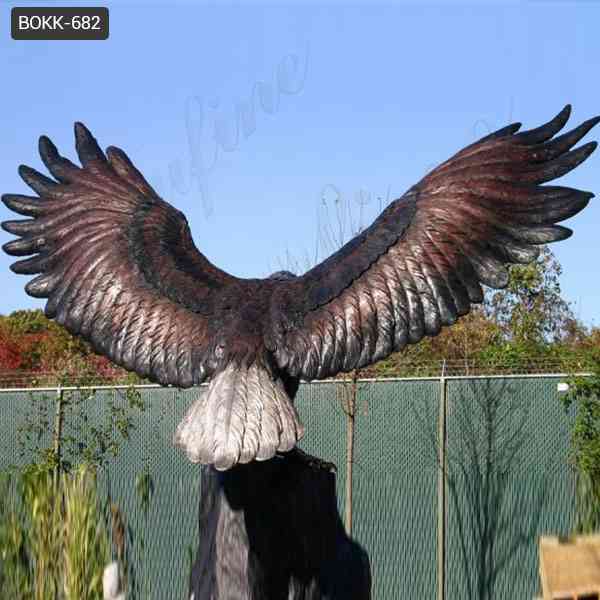 Large Bronze Garden Eagle Sculpture