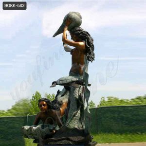 Casting Large Bronze Mermaid Statues for Garden Decor Supplier BOKK-683