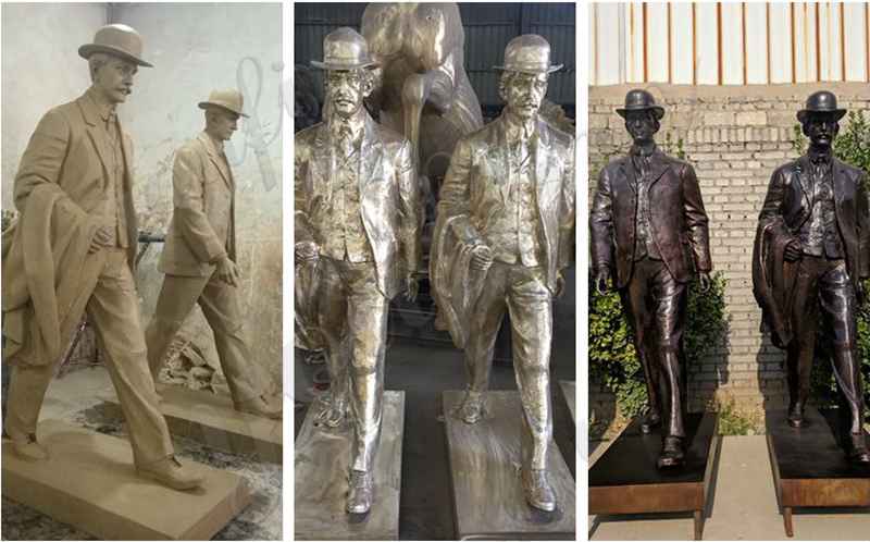 Custom Made Life Size Bronze Wright Brothers Statues for Sale BOKK-772 - Bronze Classical Sculpture - 2