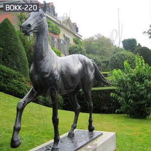 Life Size Outdoor Antique Bronze Horse Sculptures for Sale BOKK-220