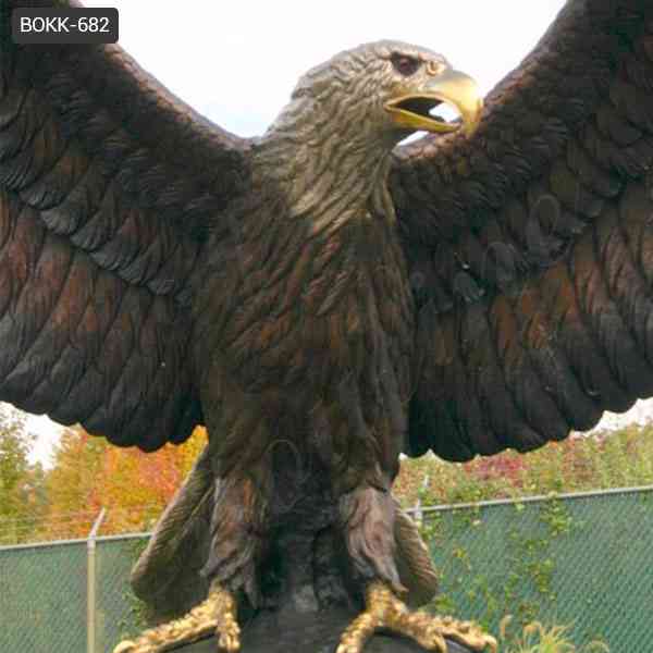 Outdoor Bronze Garden Eagle Sculpture