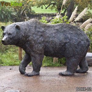 Outdoor Life Size Bronze Bear Statue for Garden Decoration Supplier BOKK-02