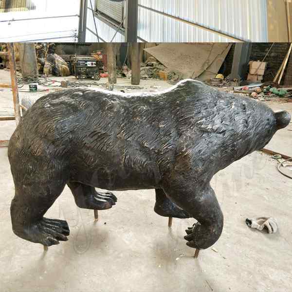 Outdoor Life Size Bronze Bear Statue for Garden Decoration Supplier