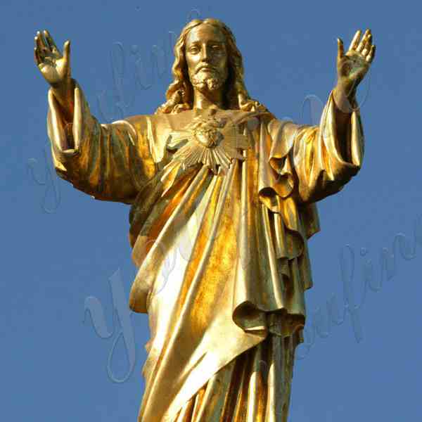 Outdoor Life Size Bronze Sacred Heart of Jesus Statue