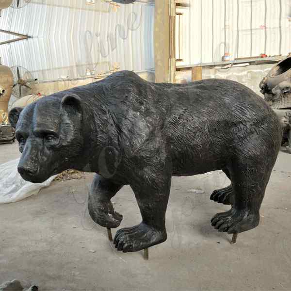 Outdoor animal statue life size bronze bear statues for sale for garden decor