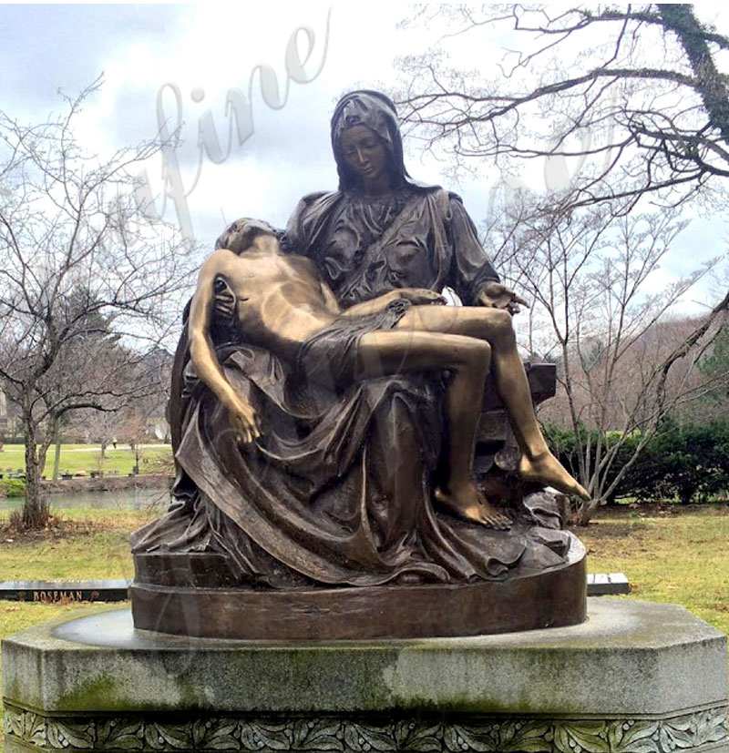 Famous Bronze Pieta Statue by Michelangelo Replica for Sale BOKK-612 - Bronze Jesus Statue - 2