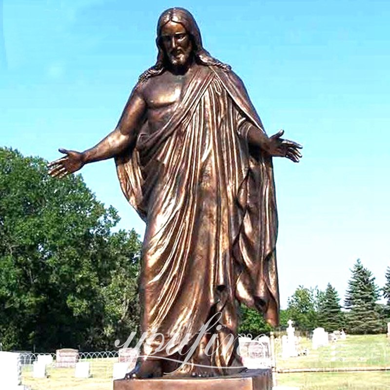 Outdoor Life Size Bronze Sacred Heart of Jesus Statue for Sale BOKK-641 - Bronze Jesus Statue - 4