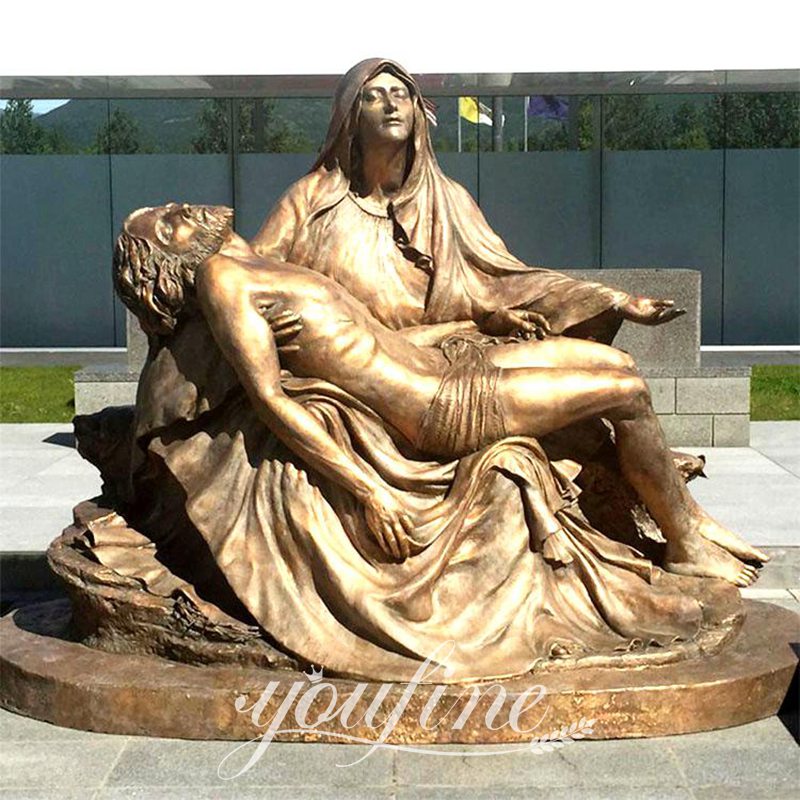 Famous Bronze Pieta Statue by Michelangelo Replica for Sale BOKK-612 - Bronze Jesus Statue - 4