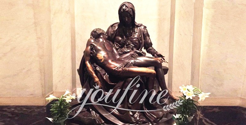 Famous Bronze Pieta Statue by Michelangelo Replica for Sale BOKK-612 - Bronze Jesus Statue - 13