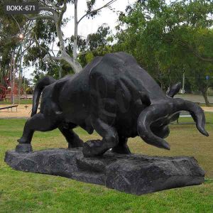 Outdoor Antique Large Bronze Bull Garden Statue for Sale BOKK-671